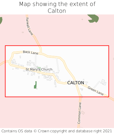 Map showing extent of Calton as bounding box