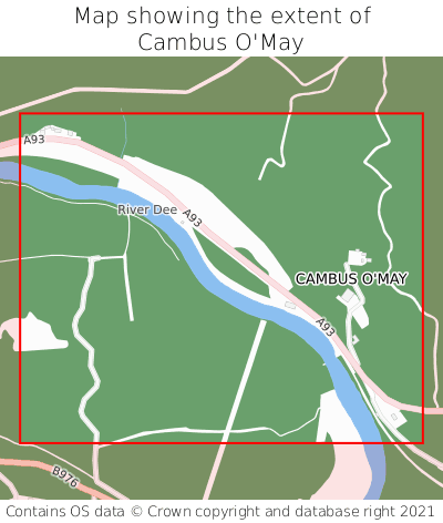 Map showing extent of Cambus O'May as bounding box
