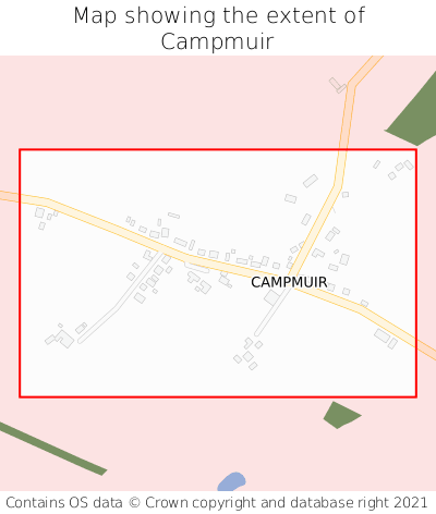 Map showing extent of Campmuir as bounding box