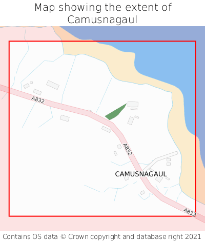 Map showing extent of Camusnagaul as bounding box