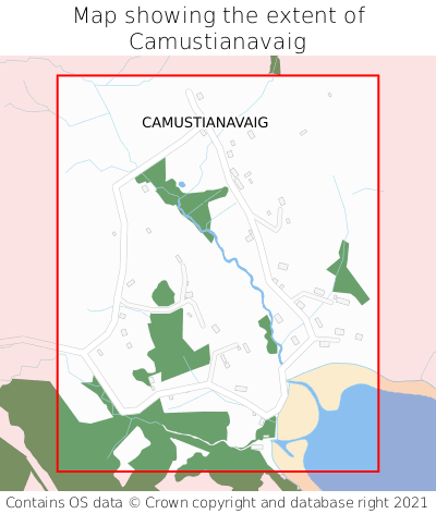 Map showing extent of Camustianavaig as bounding box