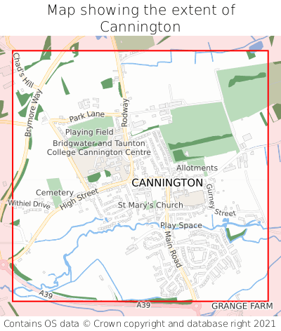 Map showing extent of Cannington as bounding box