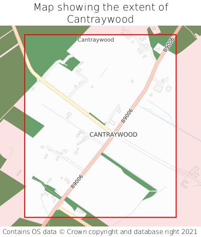 Map showing extent of Cantraywood as bounding box