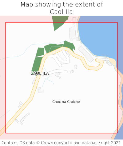 Map showing extent of Caol Ila as bounding box