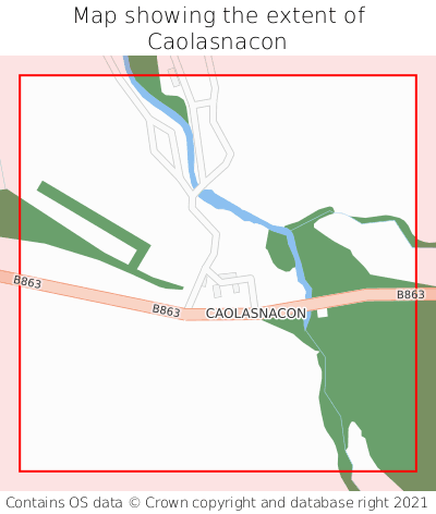 Map showing extent of Caolasnacon as bounding box