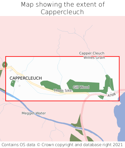 Map showing extent of Cappercleuch as bounding box