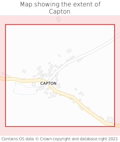 Map showing extent of Capton as bounding box