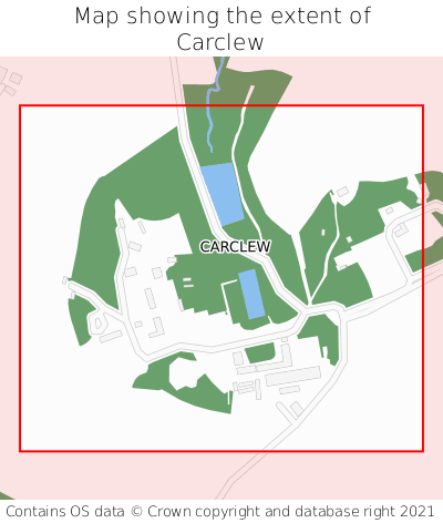 Map showing extent of Carclew as bounding box