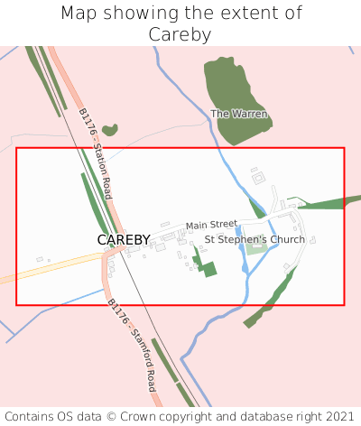 Map showing extent of Careby as bounding box