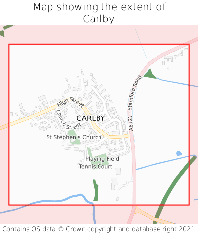Map showing extent of Carlby as bounding box