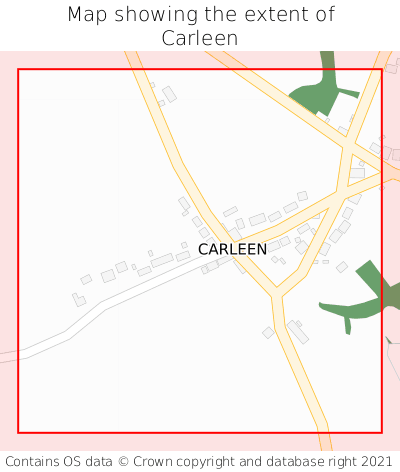 Map showing extent of Carleen as bounding box