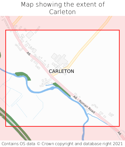 Map showing extent of Carleton as bounding box