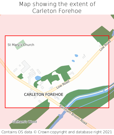 Map showing extent of Carleton Forehoe as bounding box