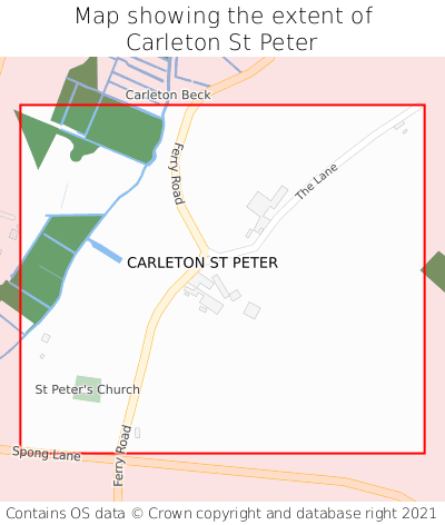 Map showing extent of Carleton St Peter as bounding box