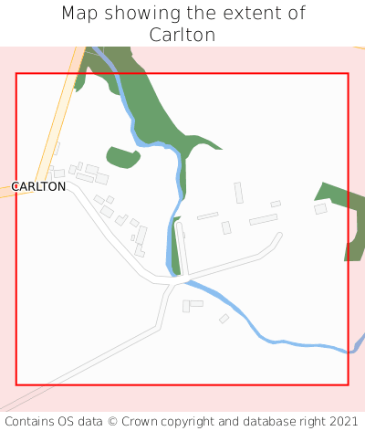 Map showing extent of Carlton as bounding box
