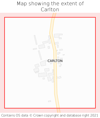 Map showing extent of Carlton as bounding box