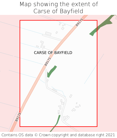 Map showing extent of Carse of Bayfield as bounding box