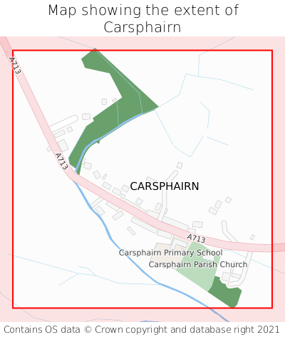 Map showing extent of Carsphairn as bounding box
