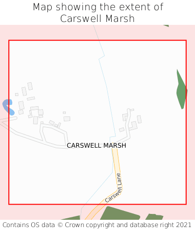 Map showing extent of Carswell Marsh as bounding box