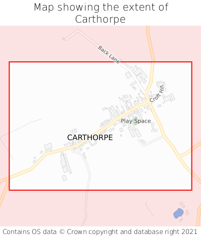 Map showing extent of Carthorpe as bounding box