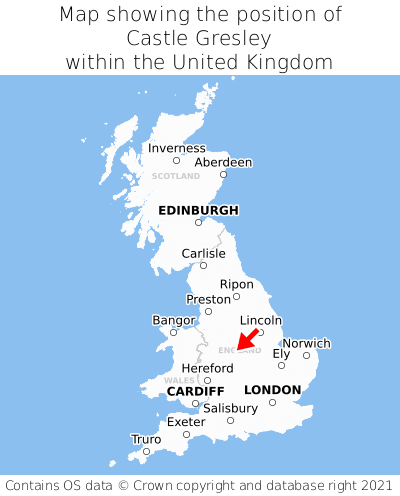 Map showing location of Castle Gresley within the UK