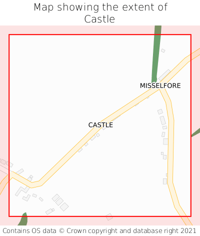 Map showing extent of Castle as bounding box