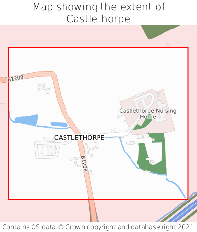 Map showing extent of Castlethorpe as bounding box