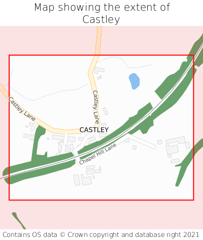 Map showing extent of Castley as bounding box