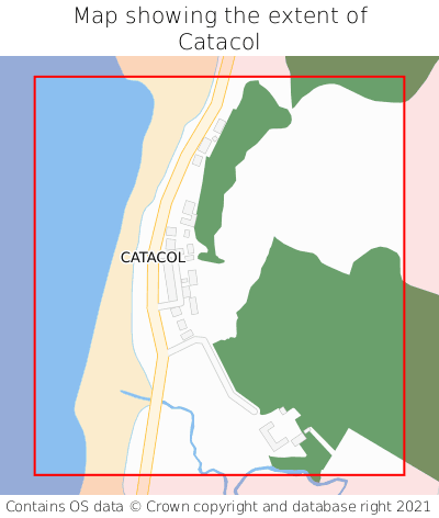 Map showing extent of Catacol as bounding box