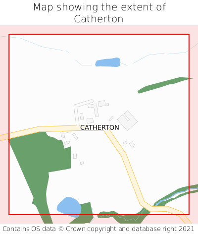 Map showing extent of Catherton as bounding box