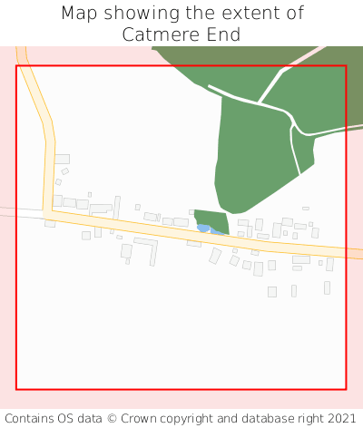 Map showing extent of Catmere End as bounding box