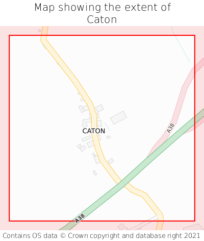 Map showing extent of Caton as bounding box