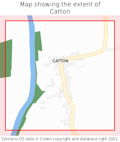 Map showing extent of Catton as bounding box