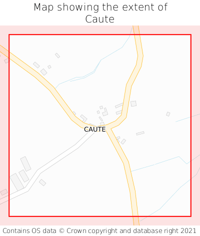Map showing extent of Caute as bounding box