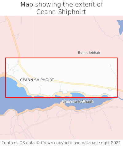 Map showing extent of Ceann Shìphoirt as bounding box