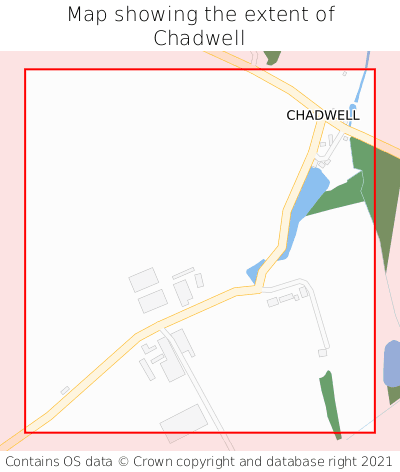 Map showing extent of Chadwell as bounding box