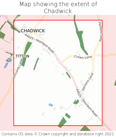 Map showing extent of Chadwick as bounding box
