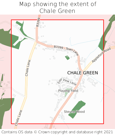 Map showing extent of Chale Green as bounding box