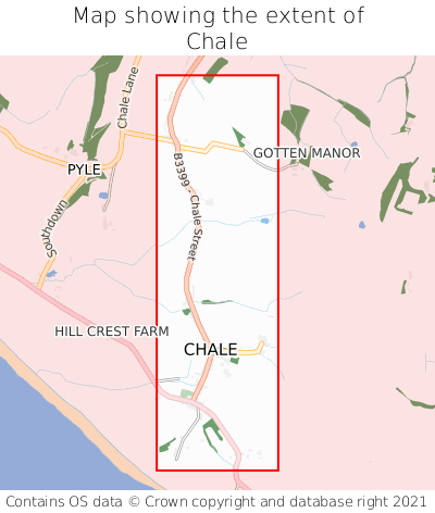 Map showing extent of Chale as bounding box