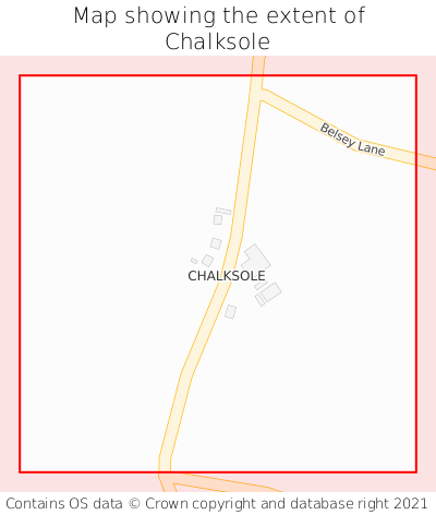 Map showing extent of Chalksole as bounding box