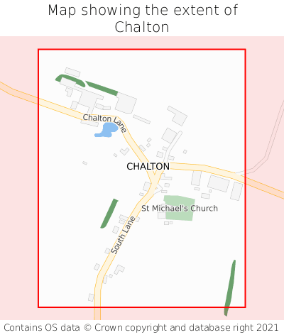Map showing extent of Chalton as bounding box