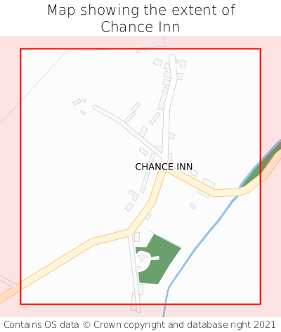 Map showing extent of Chance Inn as bounding box