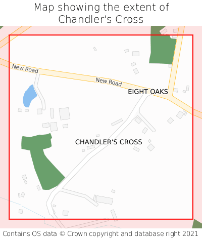 Map showing extent of Chandler's Cross as bounding box
