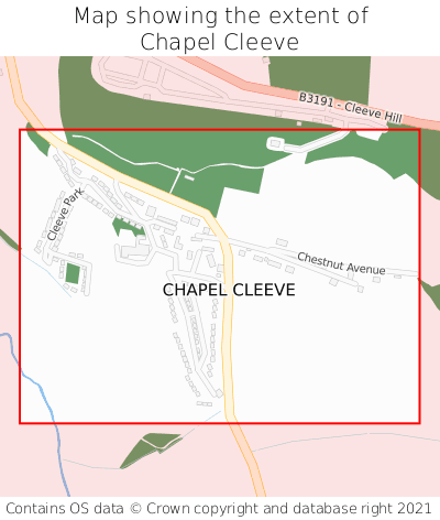Map showing extent of Chapel Cleeve as bounding box