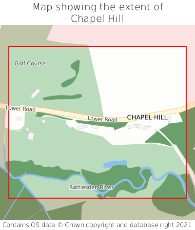 Map showing extent of Chapel Hill as bounding box