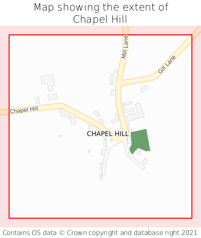 Map showing extent of Chapel Hill as bounding box