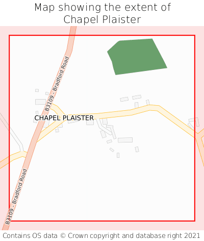 Map showing extent of Chapel Plaister as bounding box