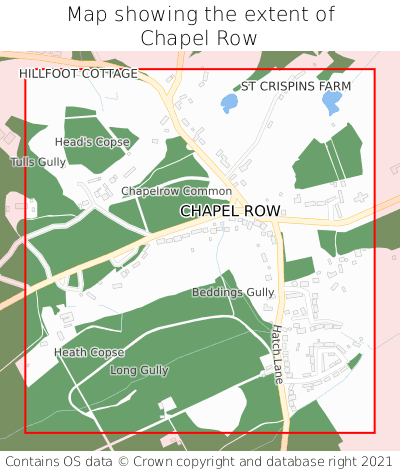 Map showing extent of Chapel Row as bounding box
