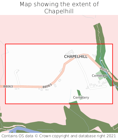 Map showing extent of Chapelhill as bounding box