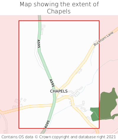 Map showing extent of Chapels as bounding box